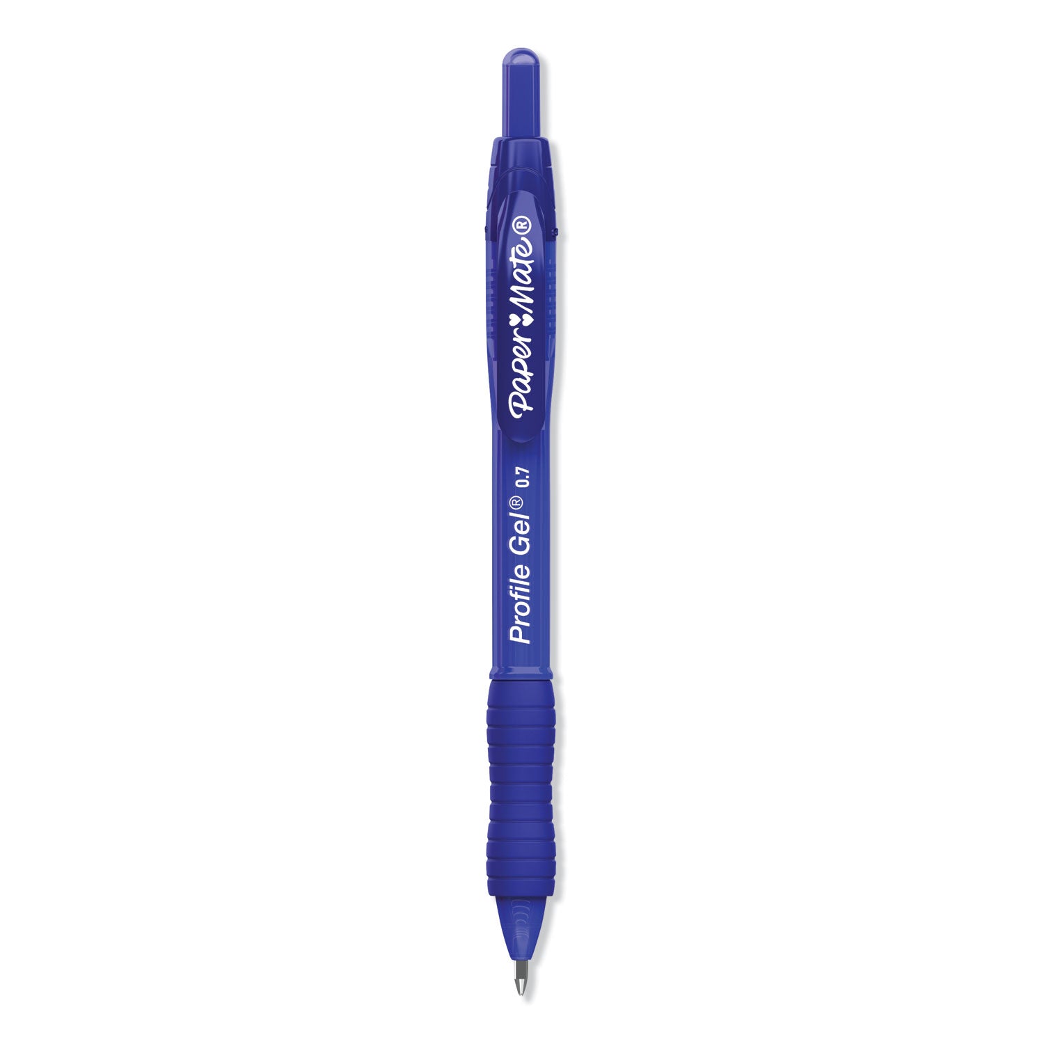 Profile Gel Pen, Retractable, Medium 0.7 mm, Blue Ink, Translucent Blue Barrel, 36/Pack