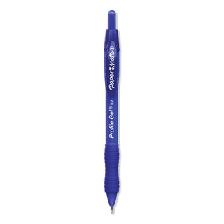 Profile Gel Pen, Retractable, Medium 0.7 mm, Blue Ink, Translucent Blue Barrel, 36/Pack