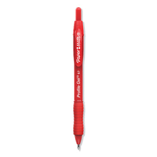 Profile Gel Pen, Retractable, Medium 0.7 mm, Red Ink, Translucent Red Barrel, Dozen