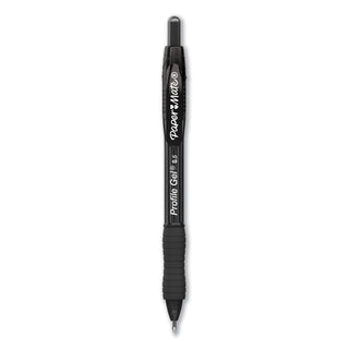 Profile Gel Pen, Retractable, Fine 0.5 mm, Black Ink, Translucent Black Barrel, 36/Pack