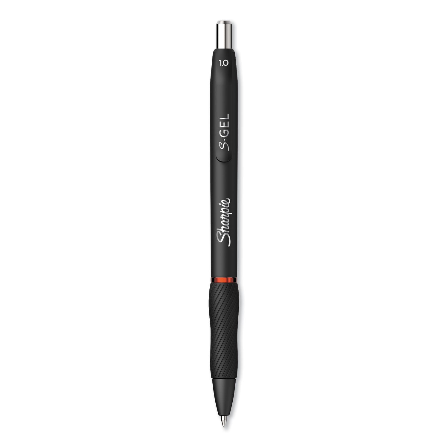 s-gel-high-performance-gel-pen-retractable-bold-1-mm-red-ink-black-barrel-dozen_san2096136 - 1