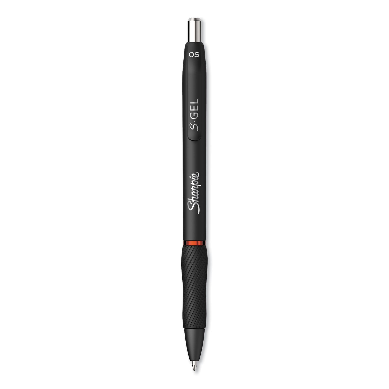 s-gel-high-performance-gel-pen-retractable-fine-05-mm-red-ink-black-barrel-dozen_san2096166 - 1