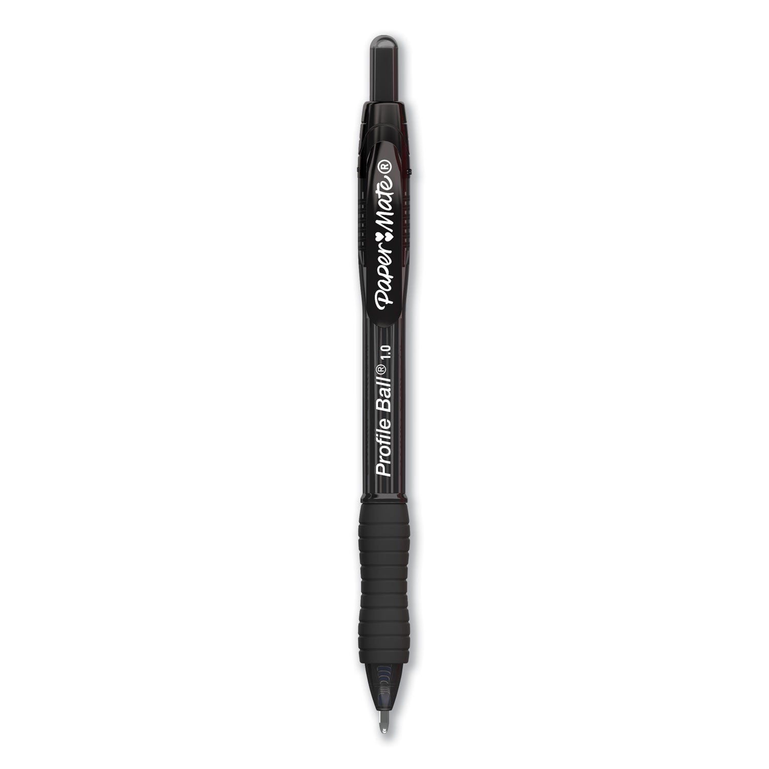 profile-ballpoint-pen-retractable-medium-1-mm-black-ink-translucent-black-barrel-36-pack_pap2095459 - 1