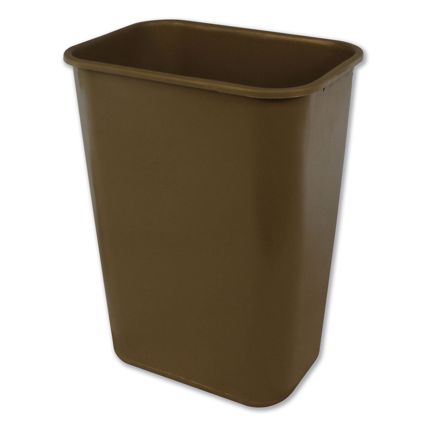 Soft-Sided Wastebasket, 41 qt, Polyethylene, Beige - 1