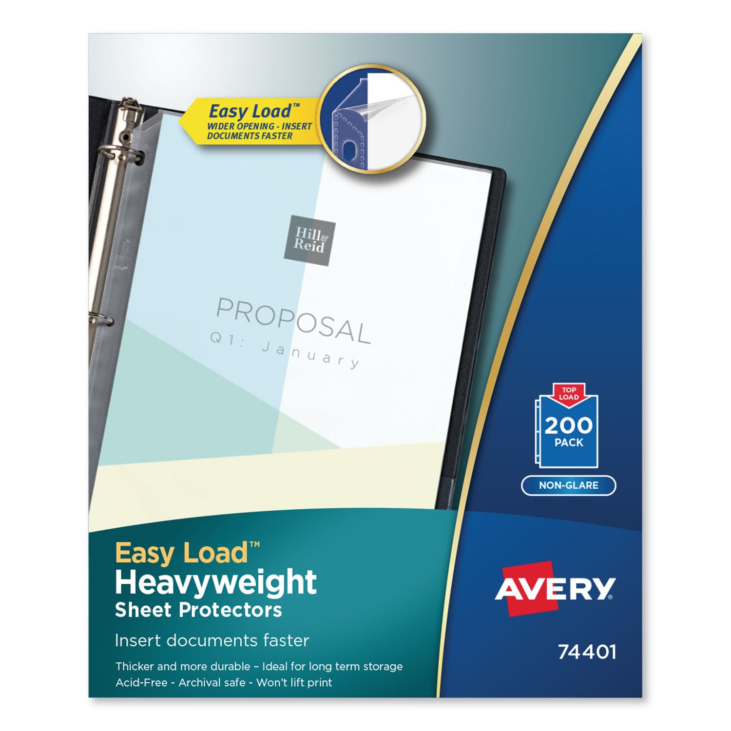 Top-Load Poly Sheet Protectors, Heavyweight, Letter, Nonglare, 200/Box - 1