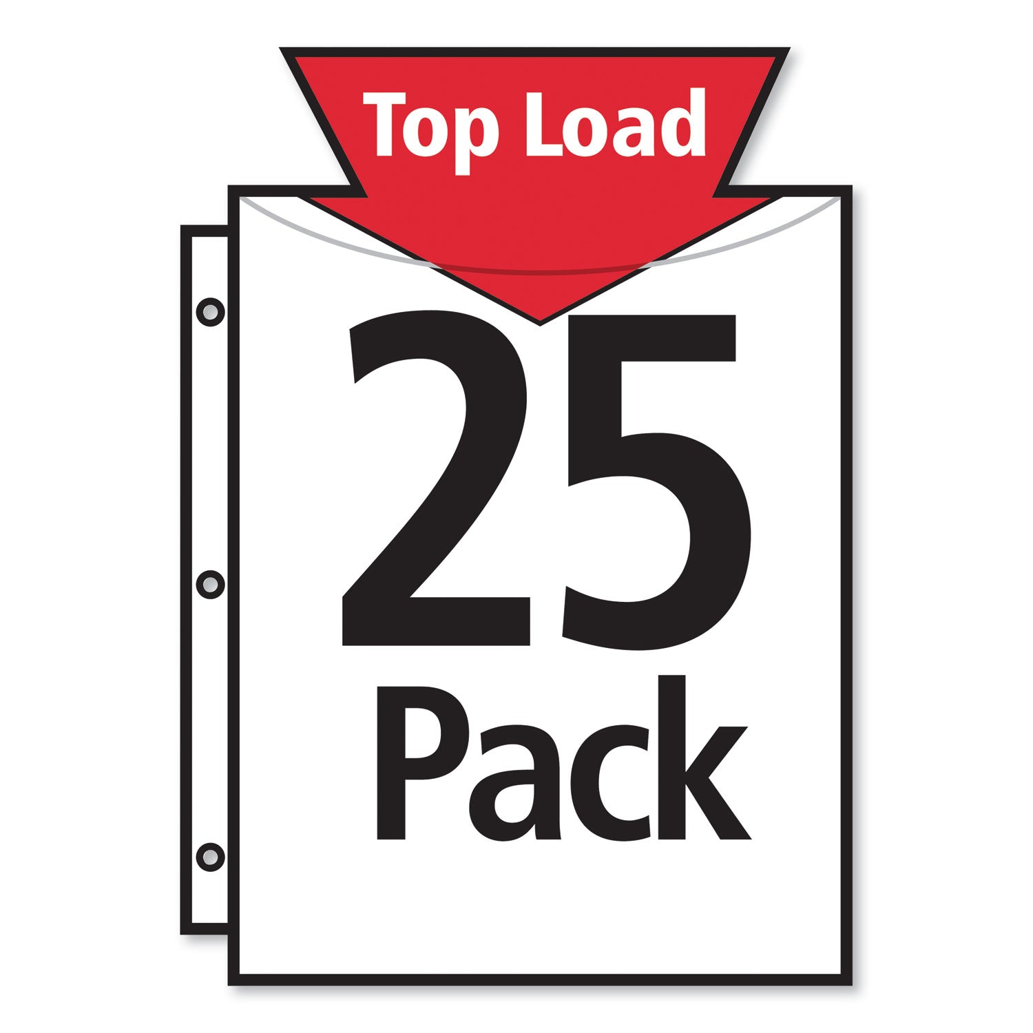 Top-Load Polypropylene Sheet Protector, Heavy, Legal, Diamond Clear, 25/Pack - 