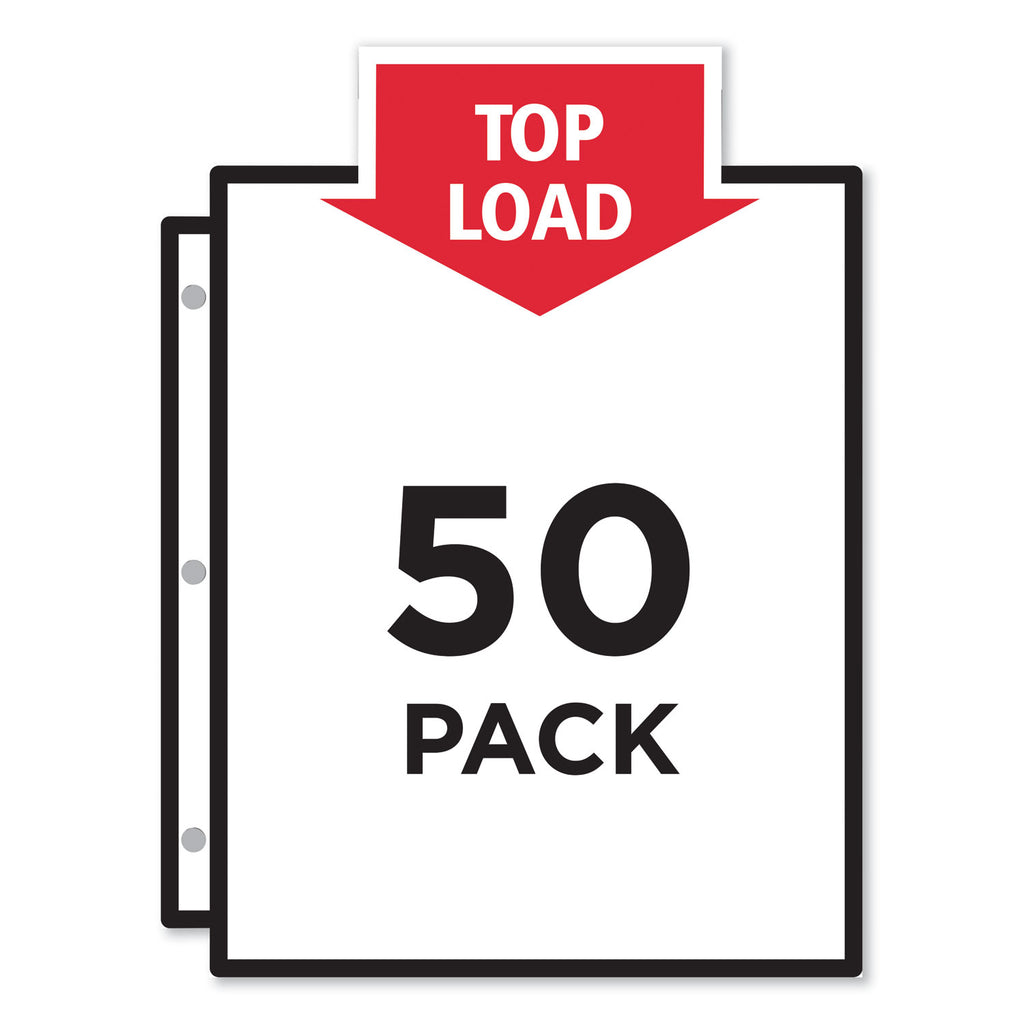 top-load-poly-sheet-protectors-heavy-gauge-letter-nonglare-50-box_ave74107 - 5
