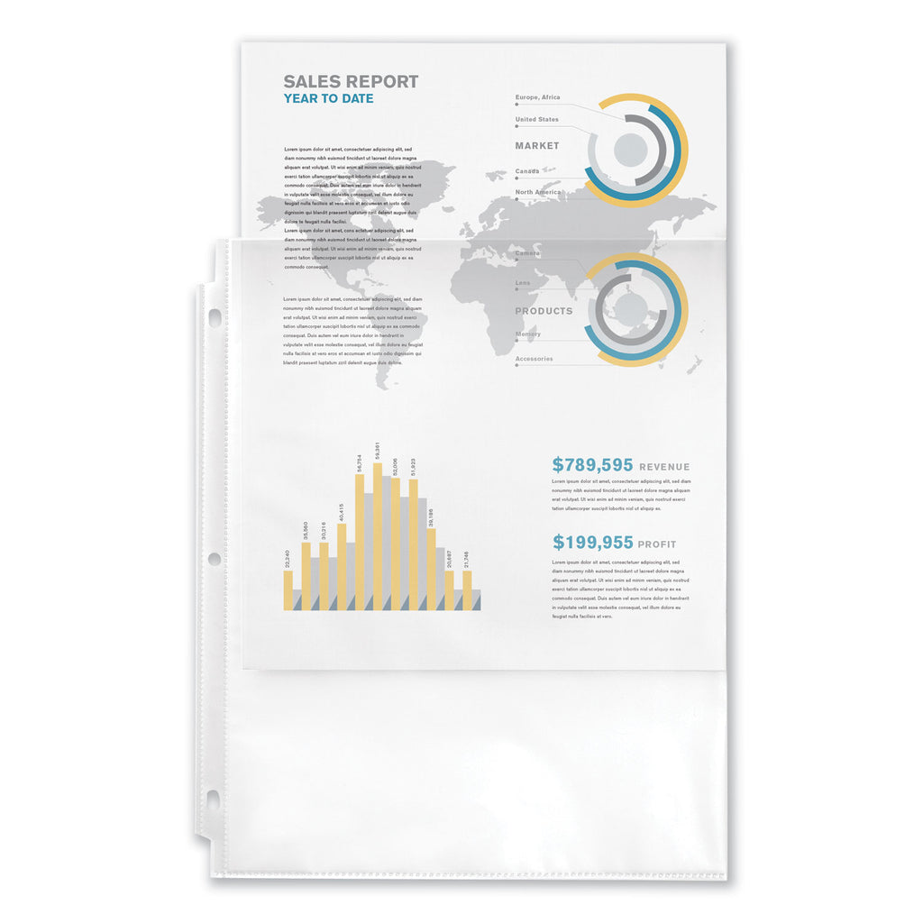 top-load-recycled-polypropylene-sheet-protector-semi-clear-100-box_ave75537 - 3