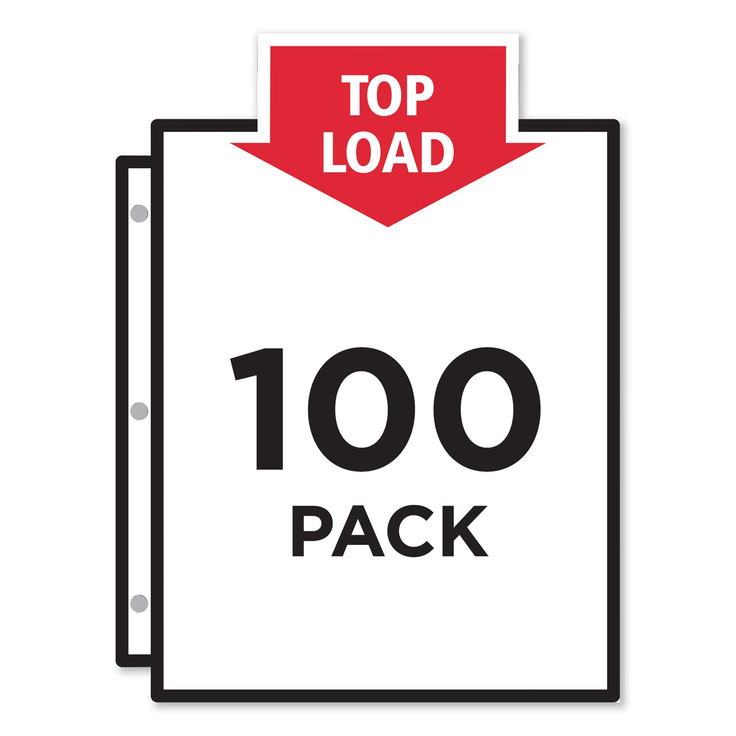 Top-Load Sheet Protector, Economy Gauge, Letter, Clear, 100/Box - 