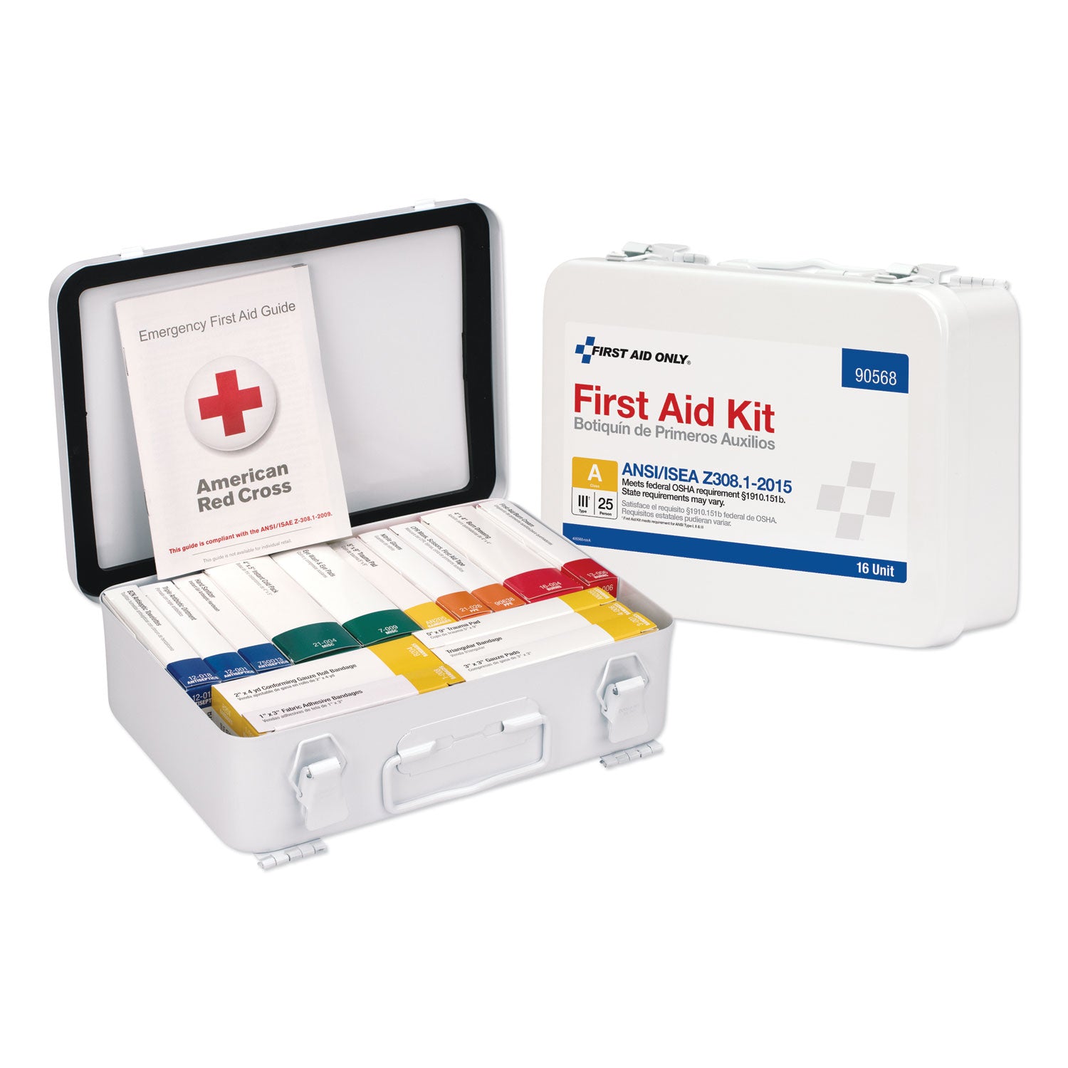 unitized-ansi-compliant-class-a-type-iii-first-aid-kit-for-25-people-84-pieces-metal-case_fao90568 - 1
