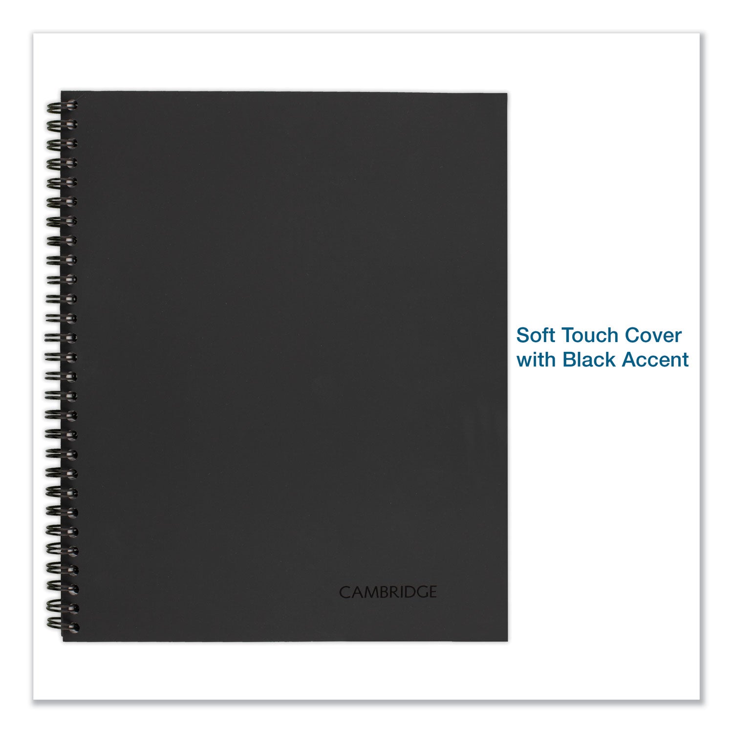 Wirebound Guided Meeting Notes Notebook, 1-Subject, Meeting-Minutes/Notes Format, Dark Gray Cover, (80) 11 x 8.25 Sheets