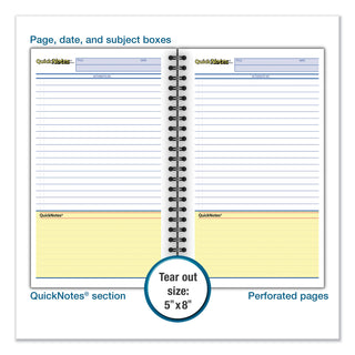 Wirebound Guided QuickNotes Notebook, 1-Subject, List-Management Format, Dark Gray Cover, (80) 8 x 5 Sheets