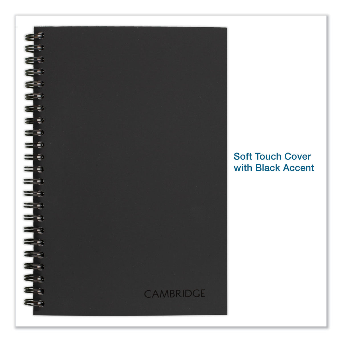 Wirebound Guided QuickNotes Notebook, 1-Subject, List-Management Format, Dark Gray Cover, (80) 8 x 5 Sheets
