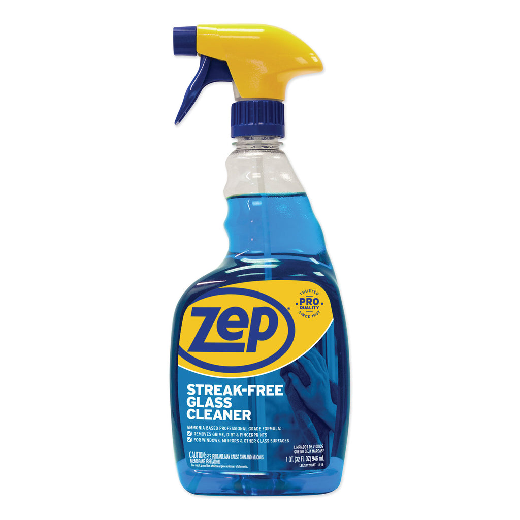 Streak-Free Glass Cleaner, Pleasant Scent, 32 oz Spray Bottle, 12/Carton