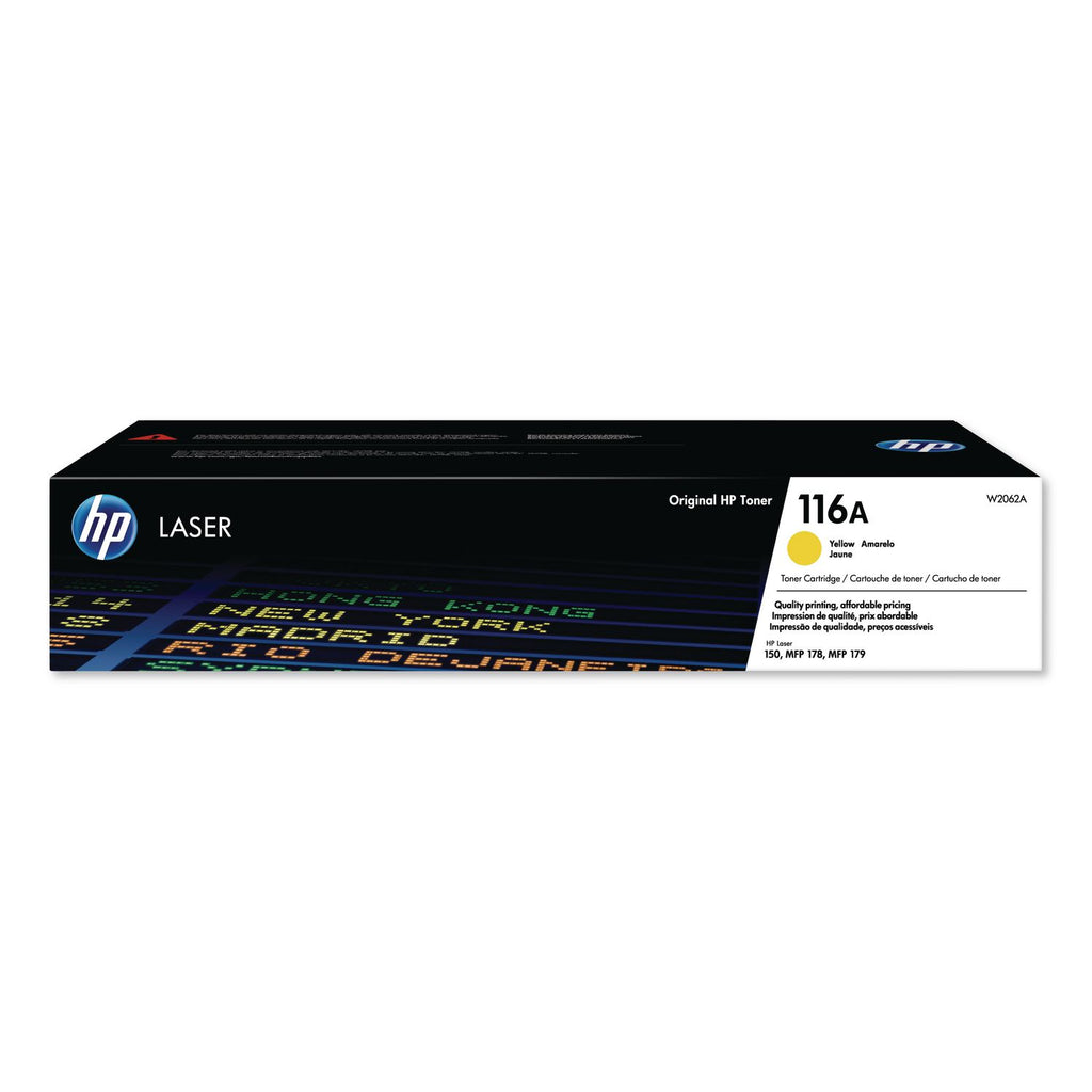 HP 116A (W2062A) Original Laser Toner Cartridge - Yellow - 1 Each - 700 Pages