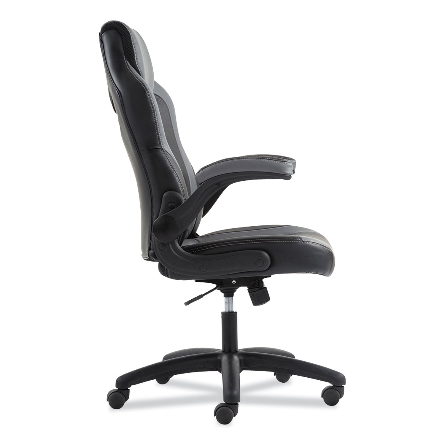 9-one-one-high-back-racing-style-chair-with-flip-up-arms-supports-up-to-225-lb-black-seat-gray-back-black-base_bsxvst911 - 3