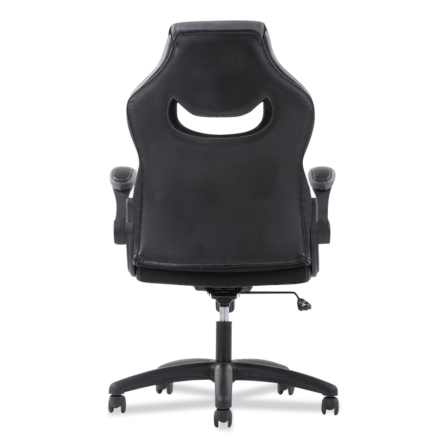 9-one-one-high-back-racing-style-chair-with-flip-up-arms-supports-up-to-225-lb-black-seat-gray-back-black-base_bsxvst911 - 4