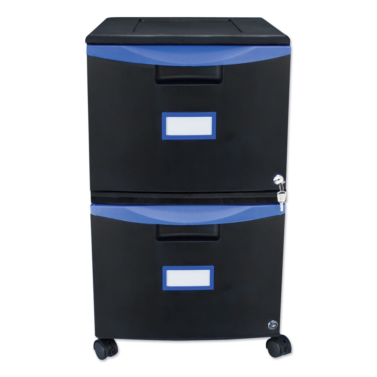 two-drawer-mobile-filing-cabinet-2-legal-letter-size-file-drawers-black-blue-1475-x-1825-x-26_stx61314u01c - 1
