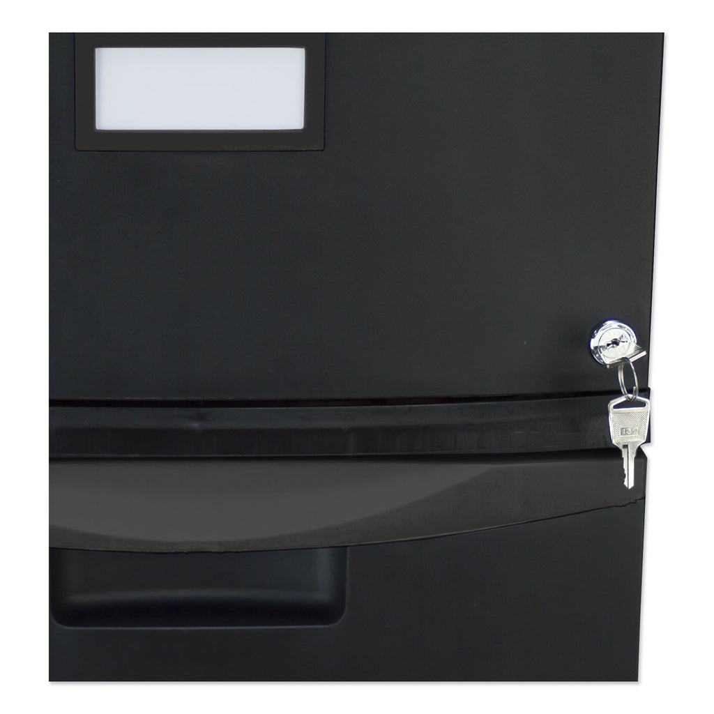 Single-Drawer Mobile Filing Cabinet, 1 Legal/Letter-Size File Drawer, Black, 14.75" x 18.25" x 12.75