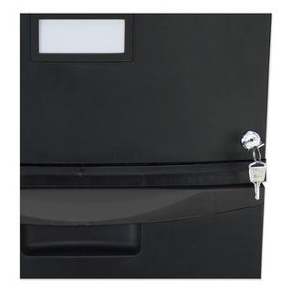 Single-Drawer Mobile Filing Cabinet, 1 Legal/Letter-Size File Drawer, Black, 14.75" x 18.25" x 12.75
