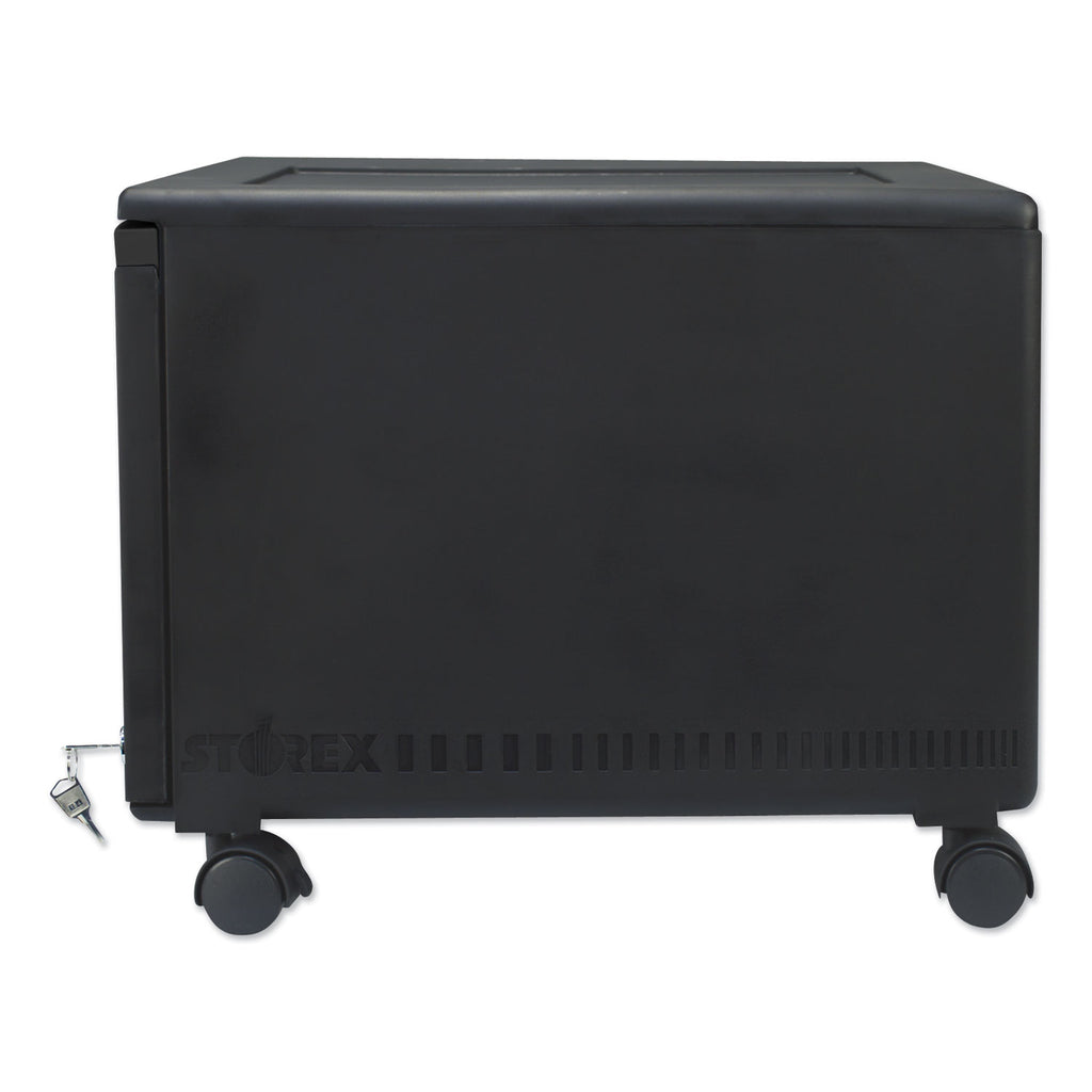 Single-Drawer Mobile Filing Cabinet, 1 Legal/Letter-Size File Drawer, Black, 14.75" x 18.25" x 12.75