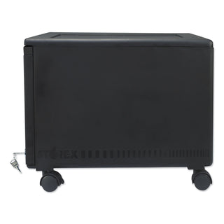 Single-Drawer Mobile Filing Cabinet, 1 Legal/Letter-Size File Drawer, Black, 14.75" x 18.25" x 12.75
