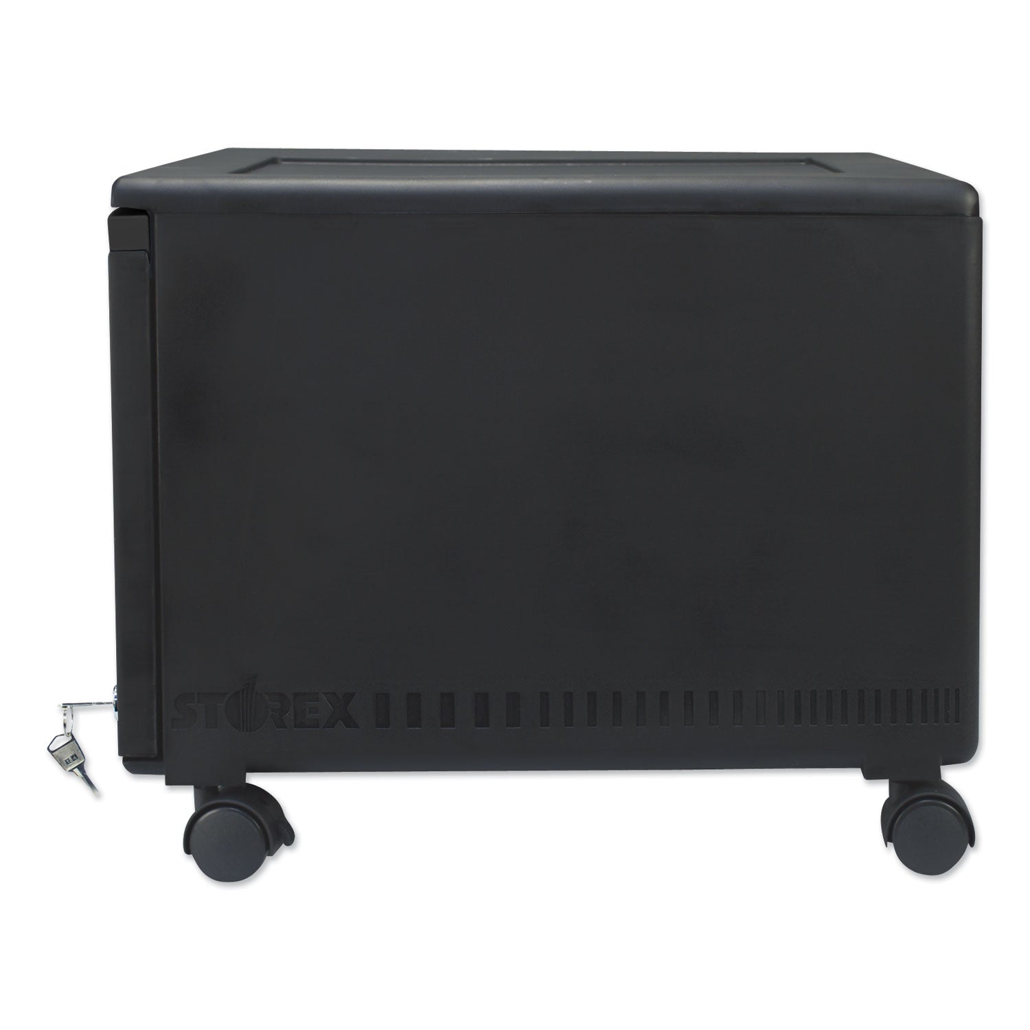 Single-Drawer Mobile Filing Cabinet, 1 Legal/Letter-Size File Drawer, Black, 14.75" x 18.25" x 12.75