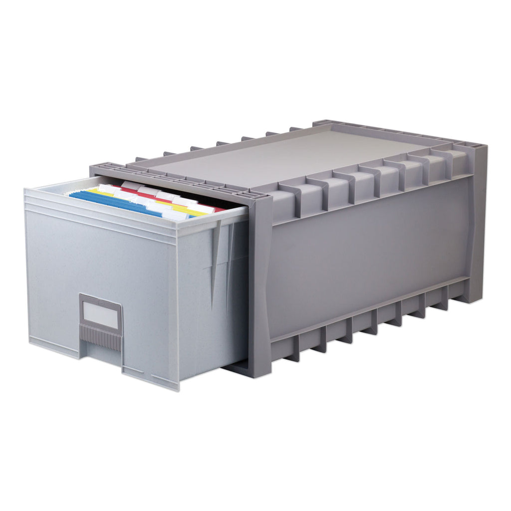 Archive Storage Drawers, Letter Files, 15.25" x 24" x 11.5", Gray