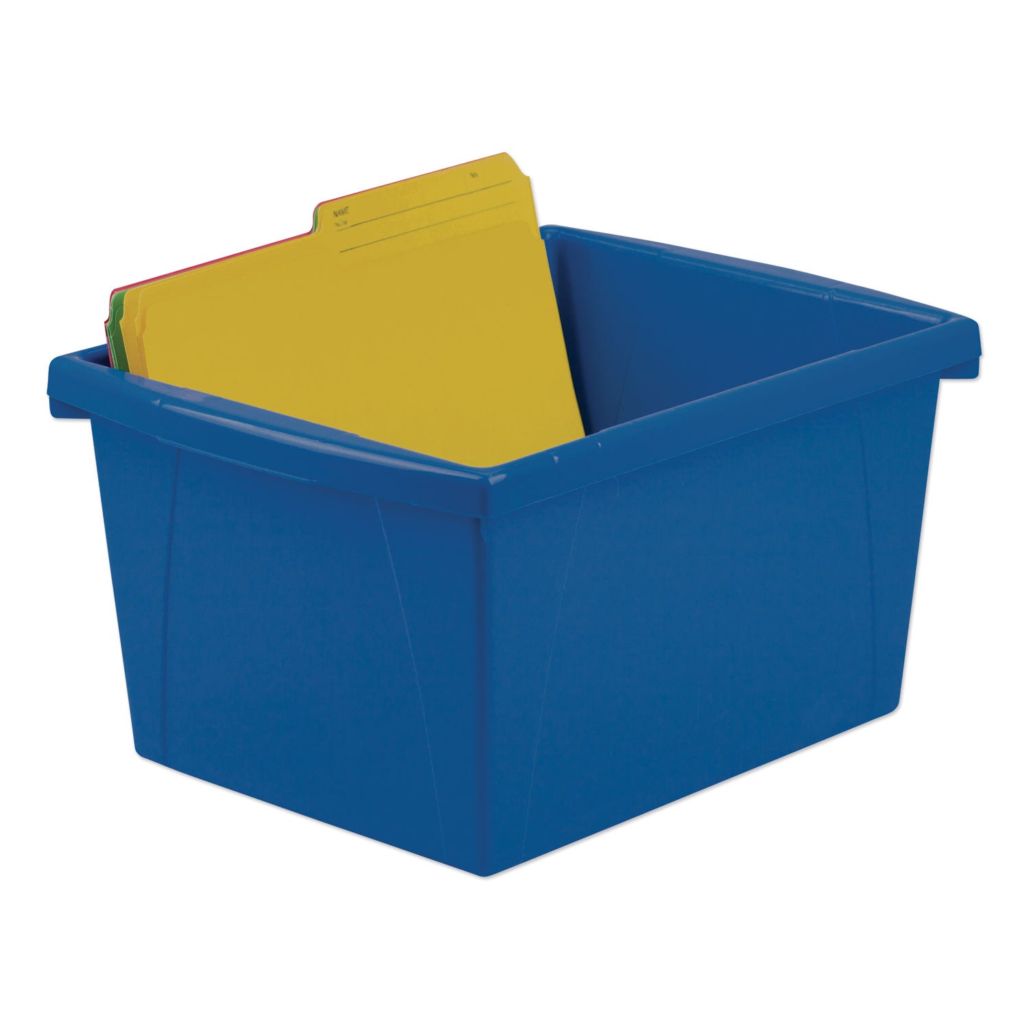 Storage Bins, 4 gal, 10 x 12.63 x 7.75, Randomly Assorted Colors - 