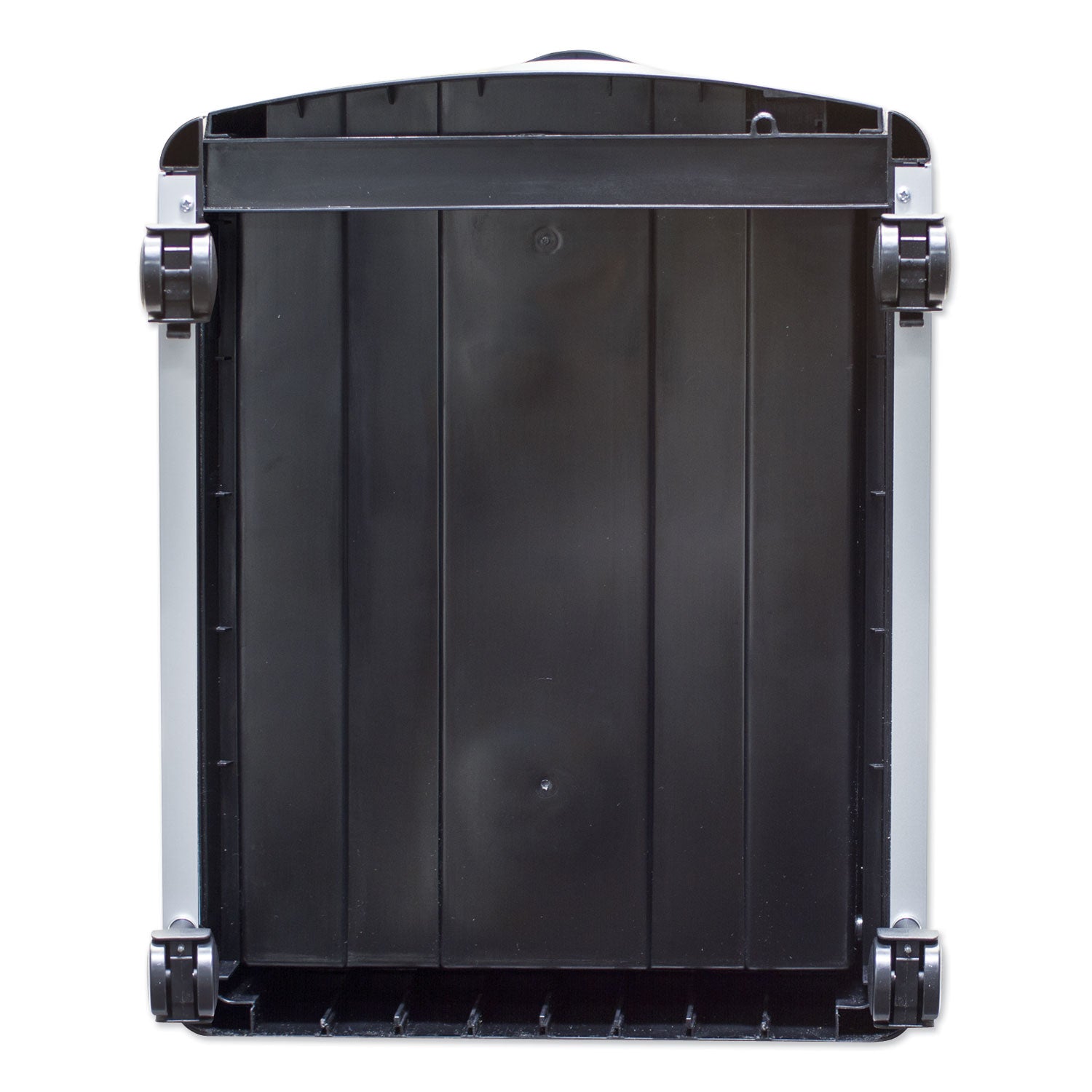Mobile Filing Cabinet with Metal Siding, 2 Letter-Size File Drawers, Silver/Black, 19" x 15" x 23