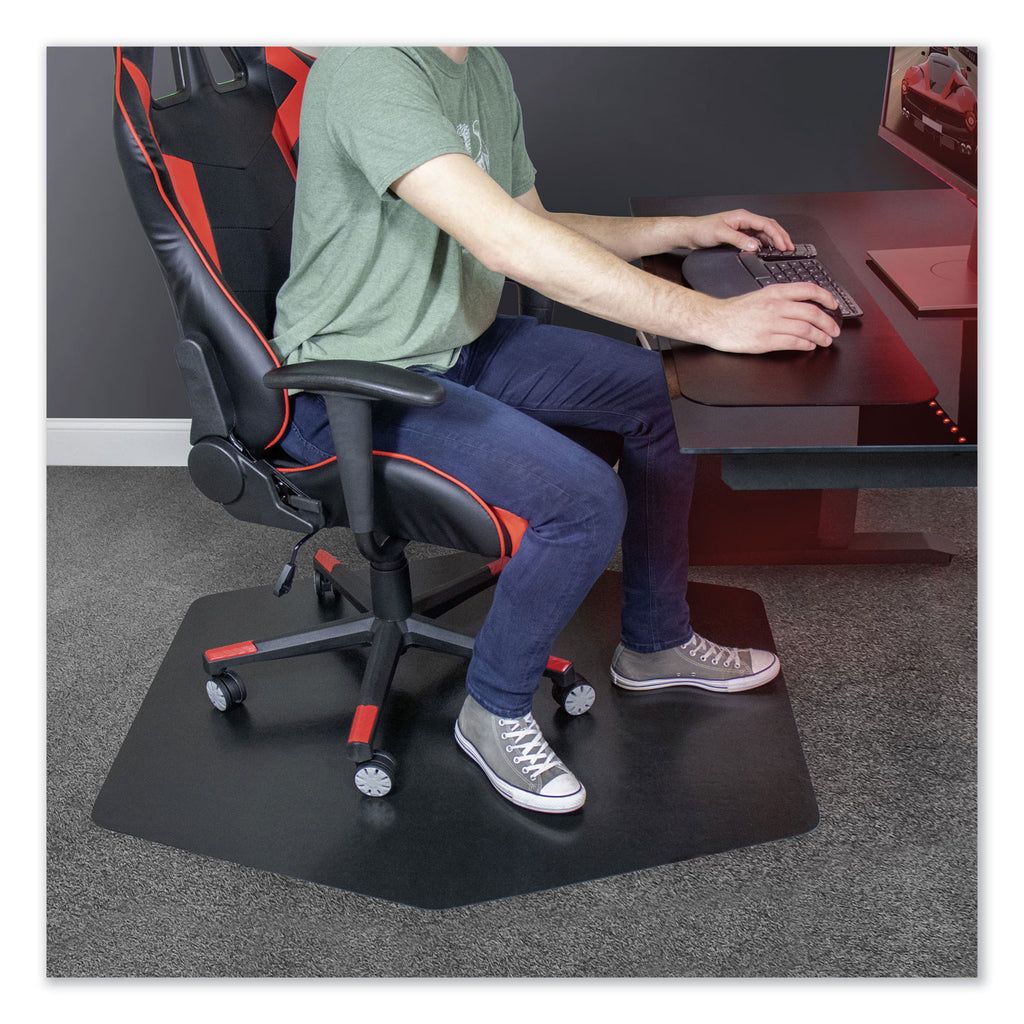 game-zone-chair-mat-for-hard-floor-medium-pile-carpet-42-x-46-black_esr121563 - 3