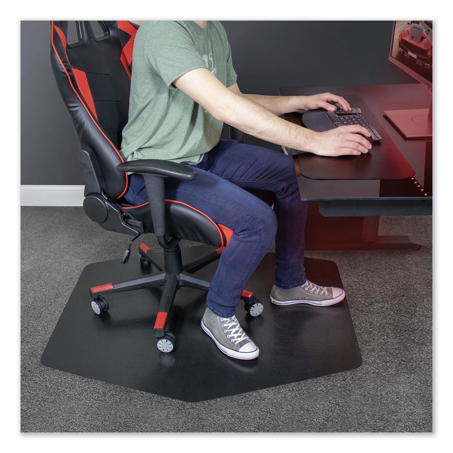 game-zone-chair-mat-for-hard-floor-medium-pile-carpet-42-x-46-black_esr121563 - 3