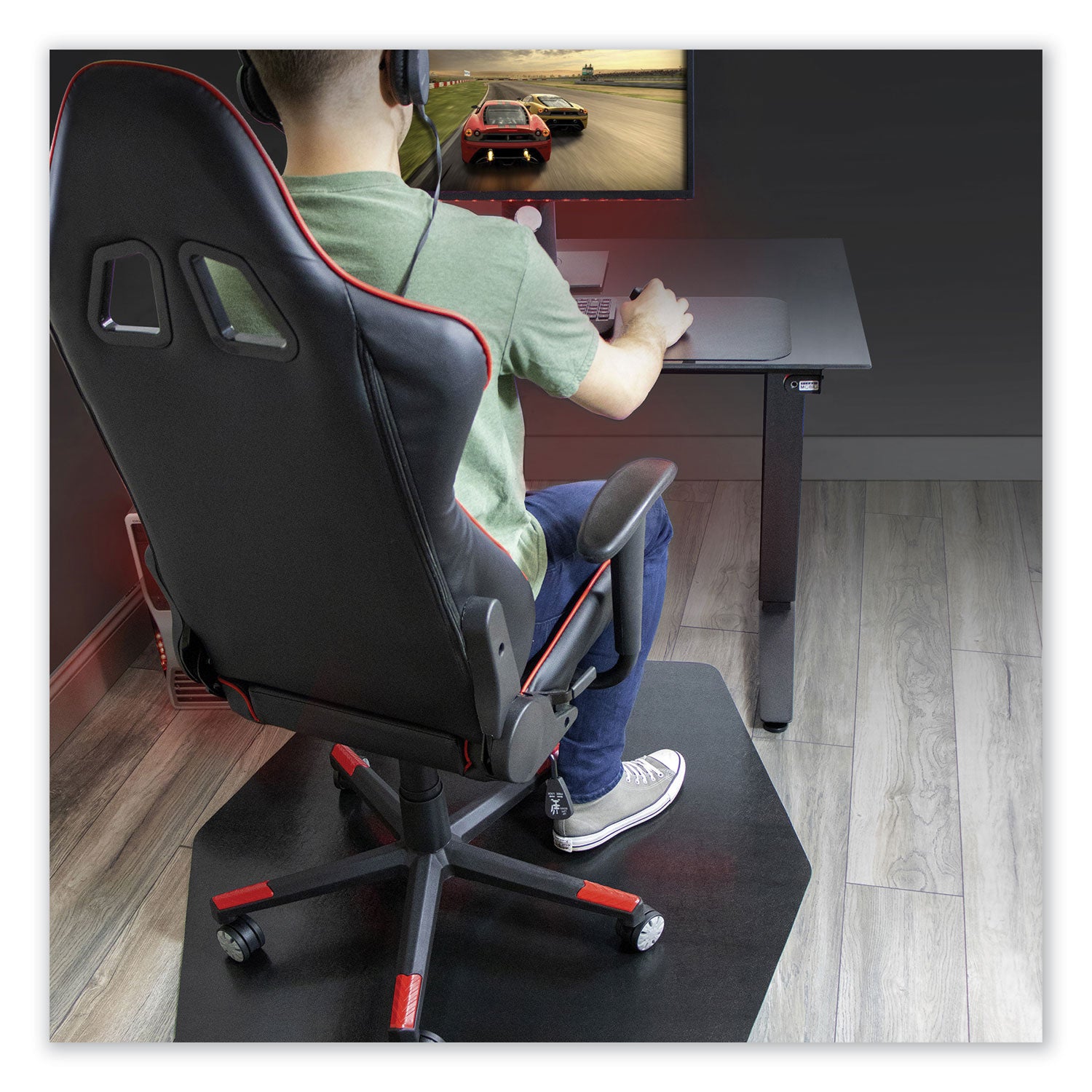 game-zone-chair-mat-for-hard-floor-medium-pile-carpet-42-x-46-black_esr121563 - 2