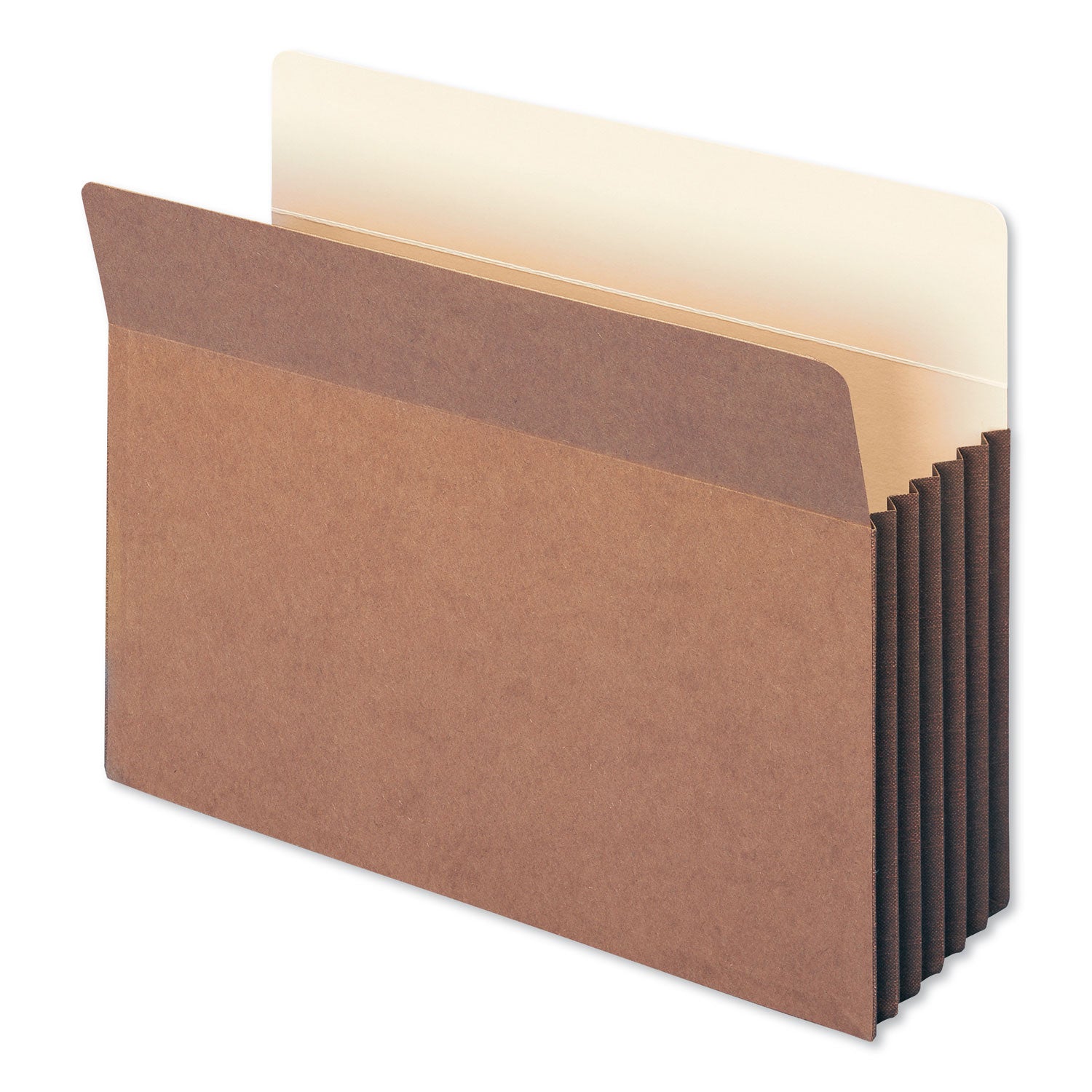 Redrope Drop-Front File Pockets with Fully Lined Gussets, 5.25" Expansion, Letter Size, Redrope, 10/Box - 