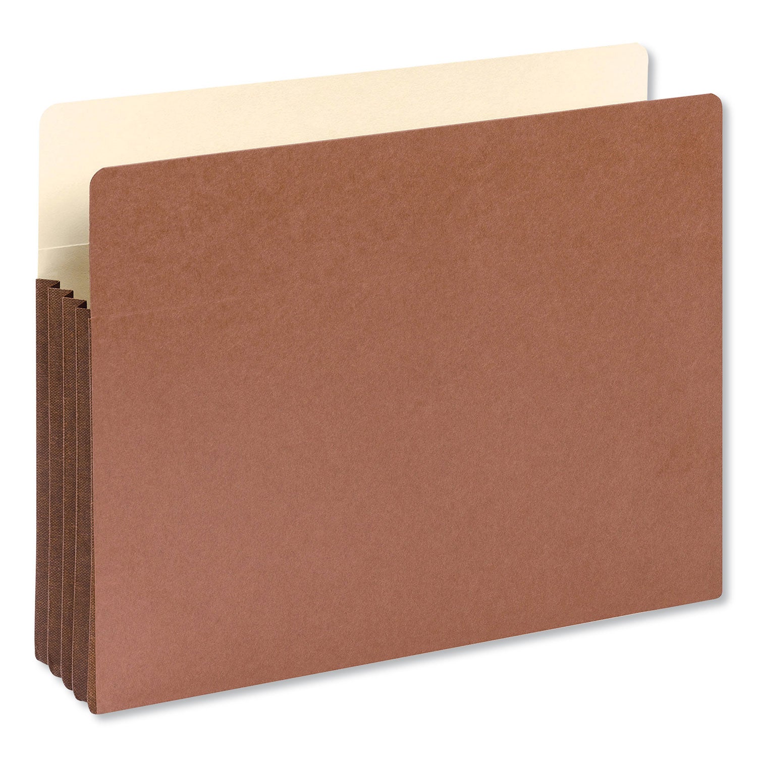 Redrope Drop-Front File Pockets with Fully Lined Gussets, 3.5" Expansion, Letter Size, Redrope, 10/Box - 