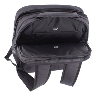Cadence 2 Section Business Backpack, Fits Devices Up to 15.6", Polyester, 6 x 6 x 17, Charcoal