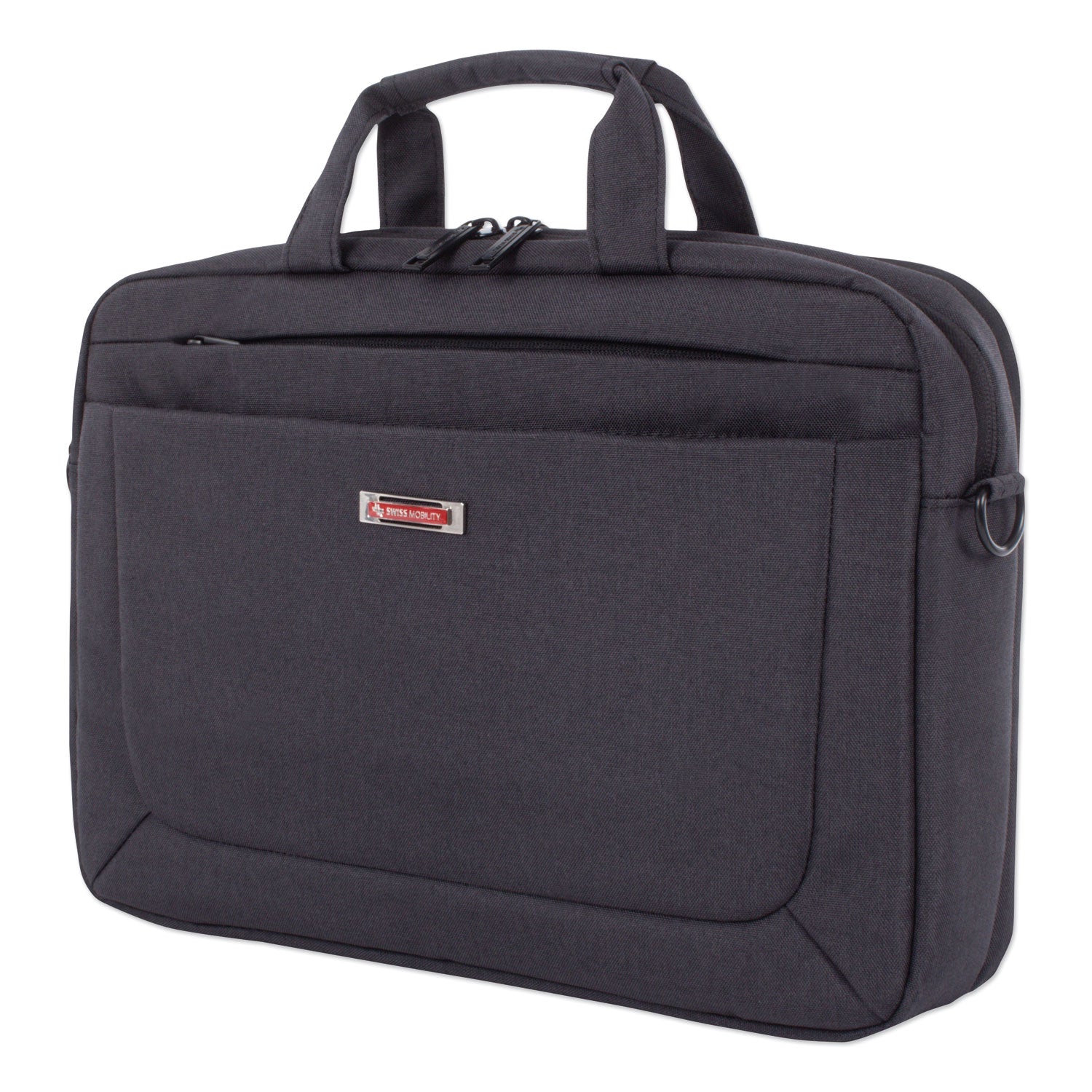 cadence-2-section-briefcase-fits-devices-up-to-156-polyester-45-x-45-x-16-charcoal_swzexb1009smch - 1