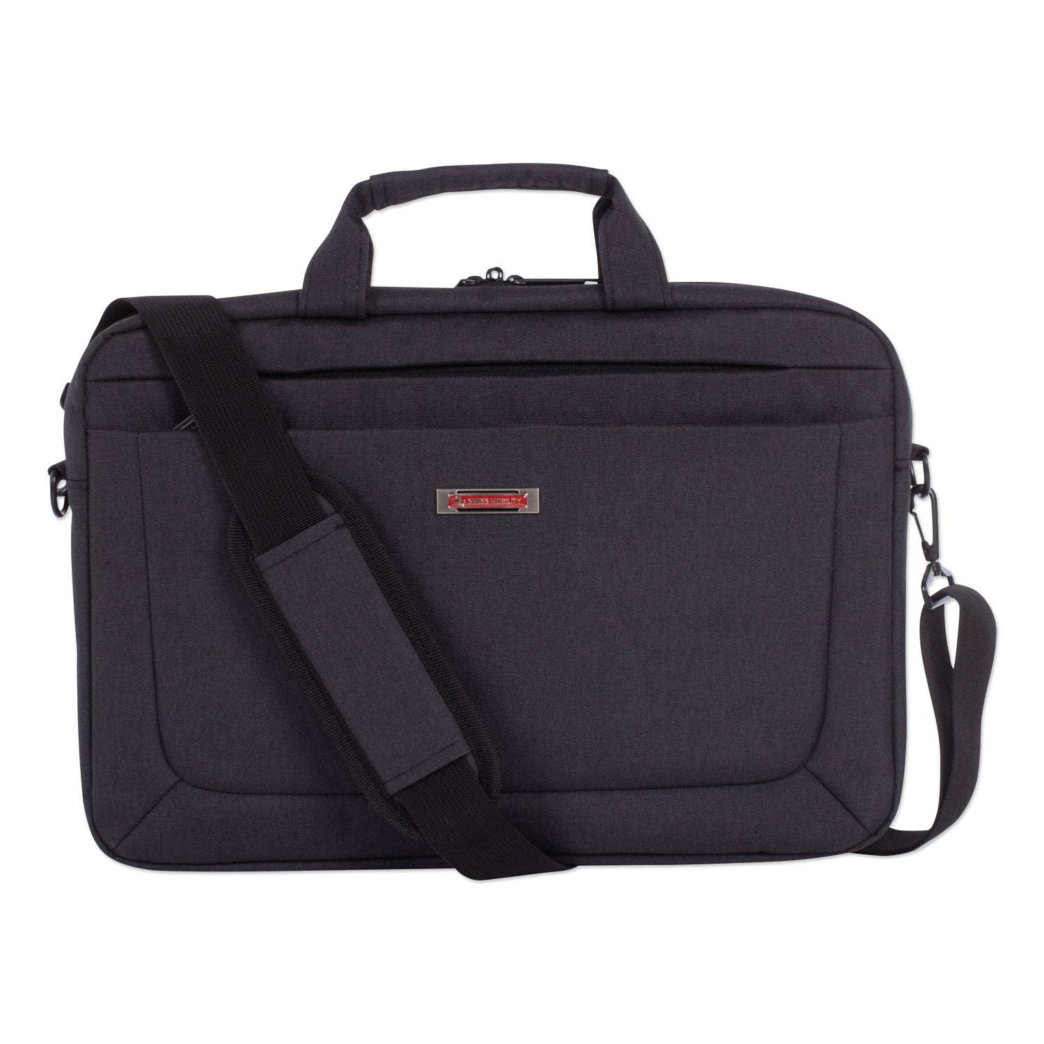 cadence-slim-briefcase-fits-devices-up-to-156-polyester-35-x-35-x-16-charcoal_swzexb1010smch - 2