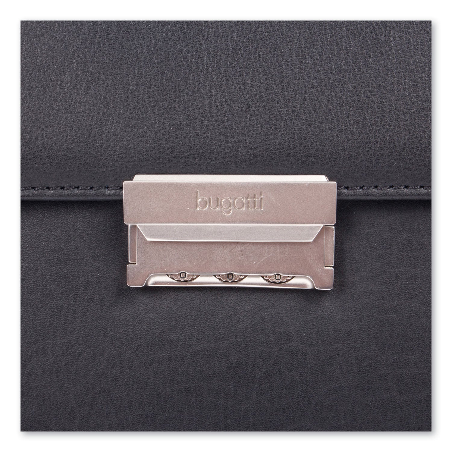 Milestone Briefcase, Fits Devices Up to 15.6", Leather, 5 x 5 x 12, Black