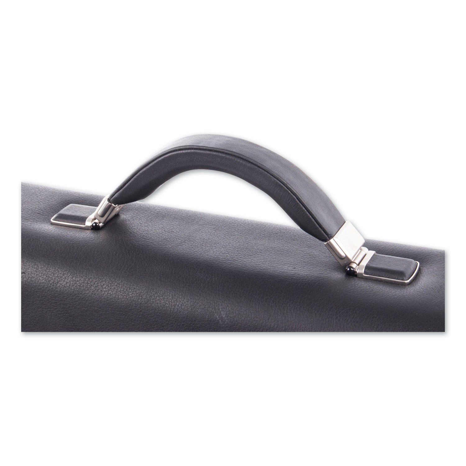 Milestone Briefcase, Fits Devices Up to 15.6", Leather, 5 x 5 x 12, Black