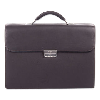 Milestone Briefcase, Fits Devices Up to 15.6", Leather, 5 x 5 x 12, Brown