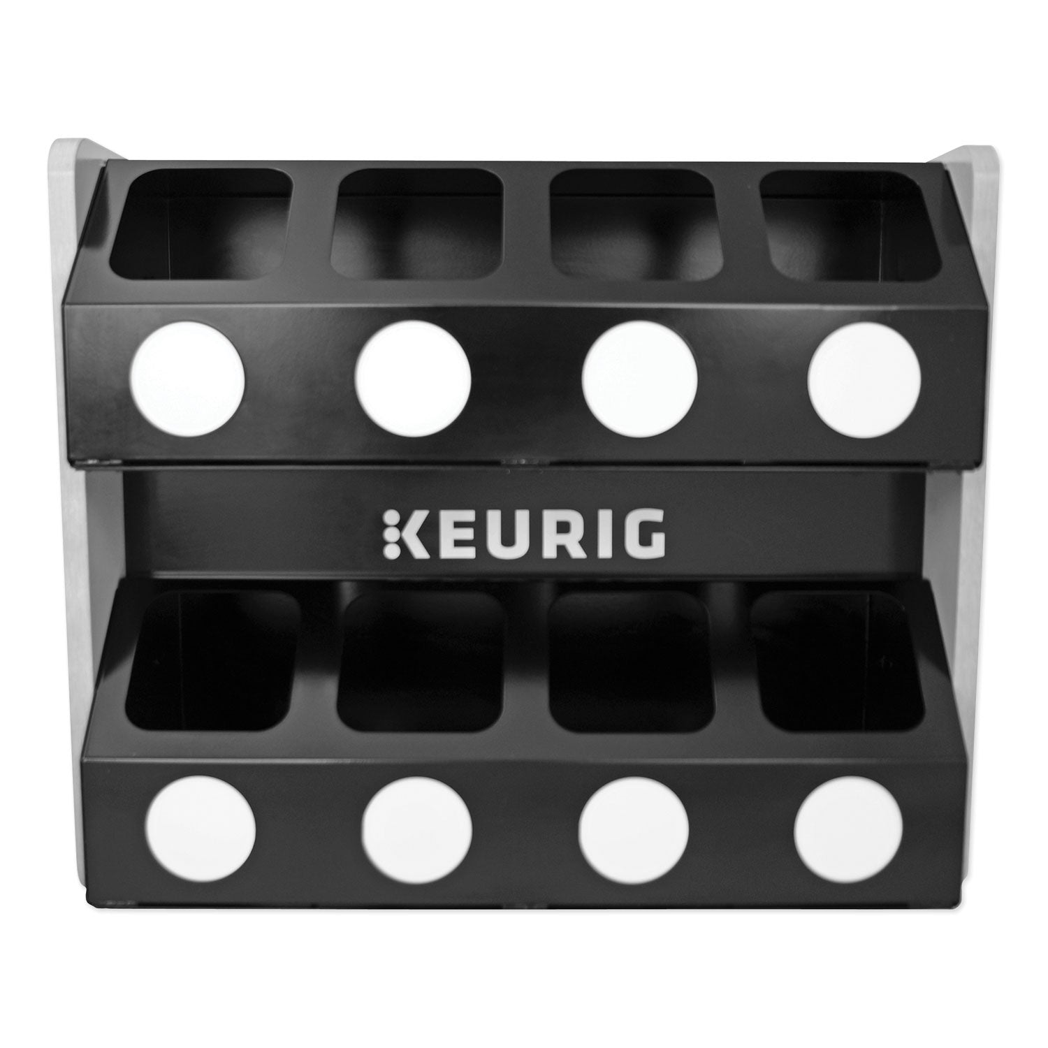 Premium K-Cup Pod Storage Rack 8-Sleeve, 16 x 21 x 18, Black - 1