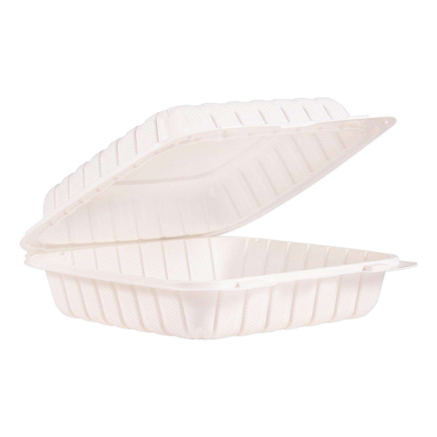 hinged-lid-containers-single-compartment-9-x-88-x-3-white-plastic-150-carton_dcc90mfppht1 - 1