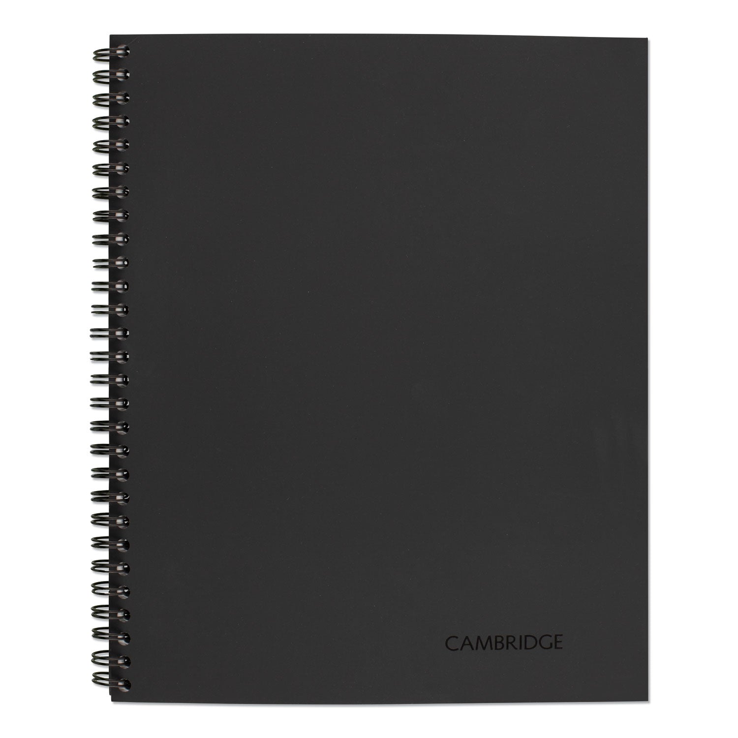 Wirebound Business Notebook, 1-Subject, Wide/Legal Rule, Black Linen Cover, (80) 11 x 8.5 Sheets - 