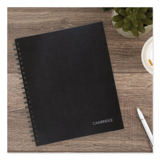 Hardbound Notebook with Pocket, 1-Subject, Wide/Legal Rule, Black Cover, (96) 11 x 8.5 Sheets - 