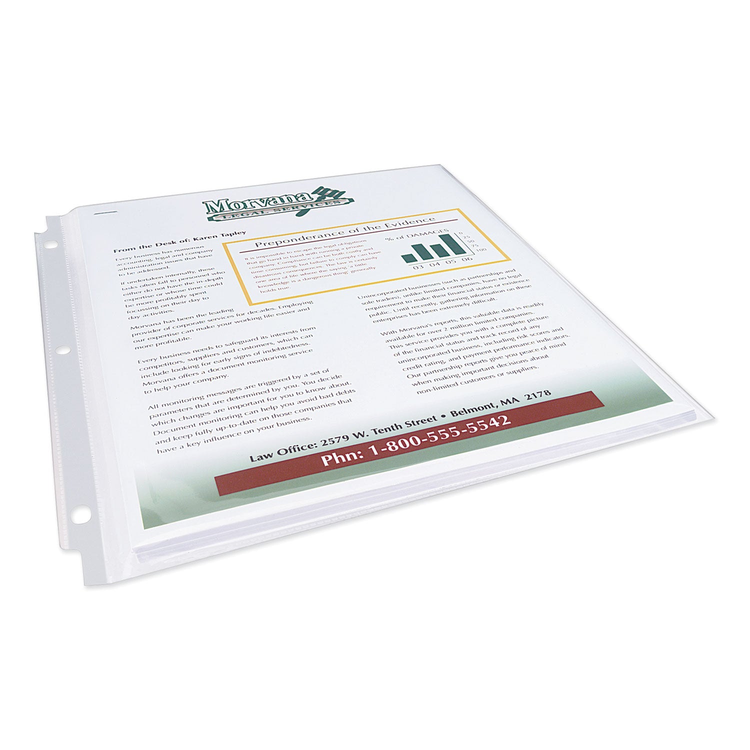 Multi-Page Top-Load Sheet Protectors, Heavy Gauge, Letter, Clear, 25/Pack - 