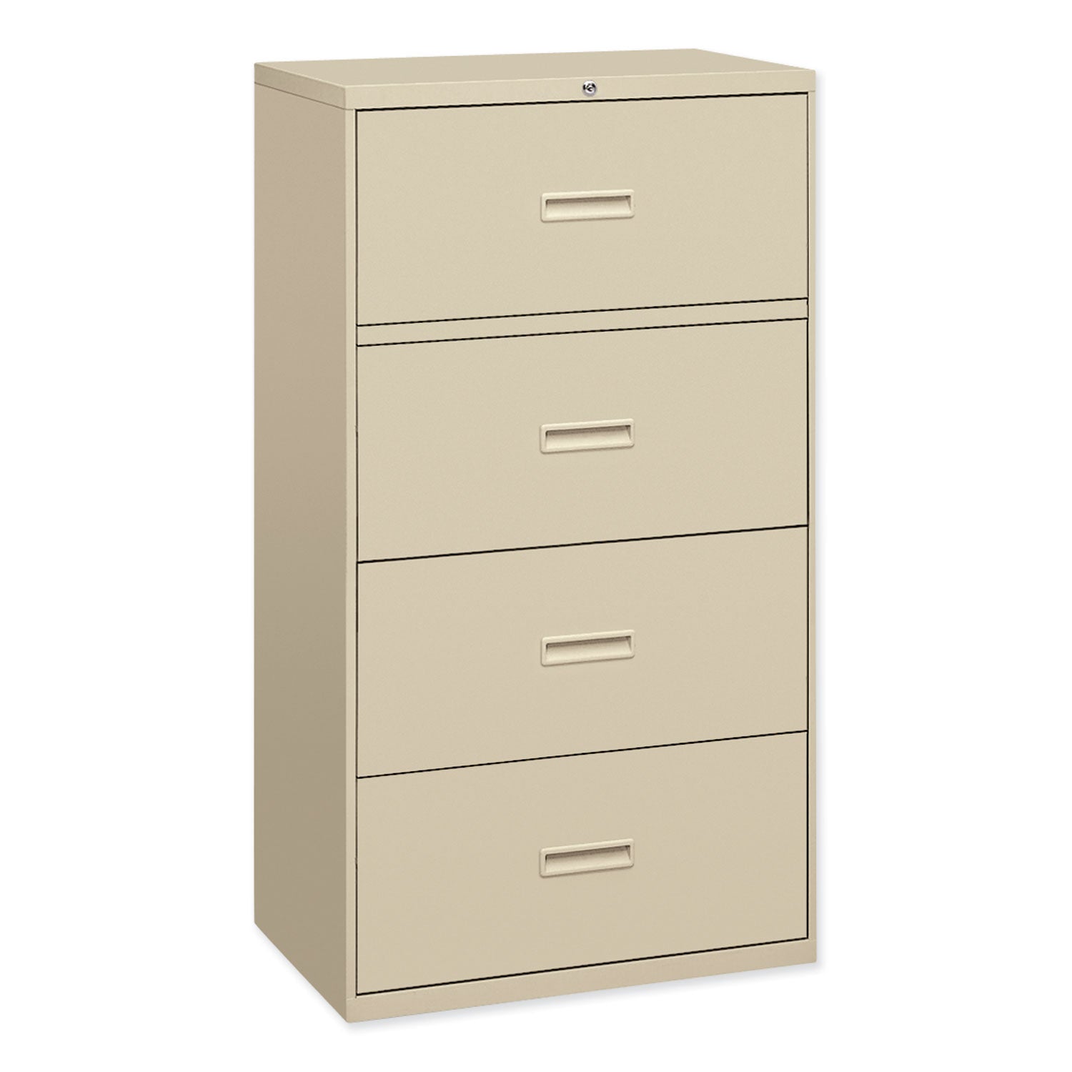 400 Series Lateral File, 4 Legal/Letter-Size File Drawers, Putty, 36" x 18" x 52.5 - 