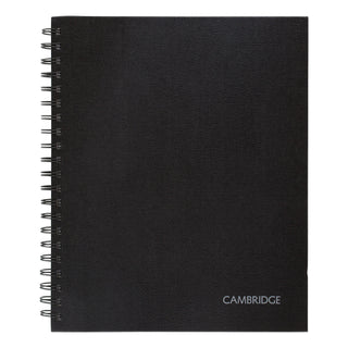 Hardbound Notebook with Pocket, 1-Subject, Wide/Legal Rule, Black Cover, (96) 11 x 8.5 Sheets