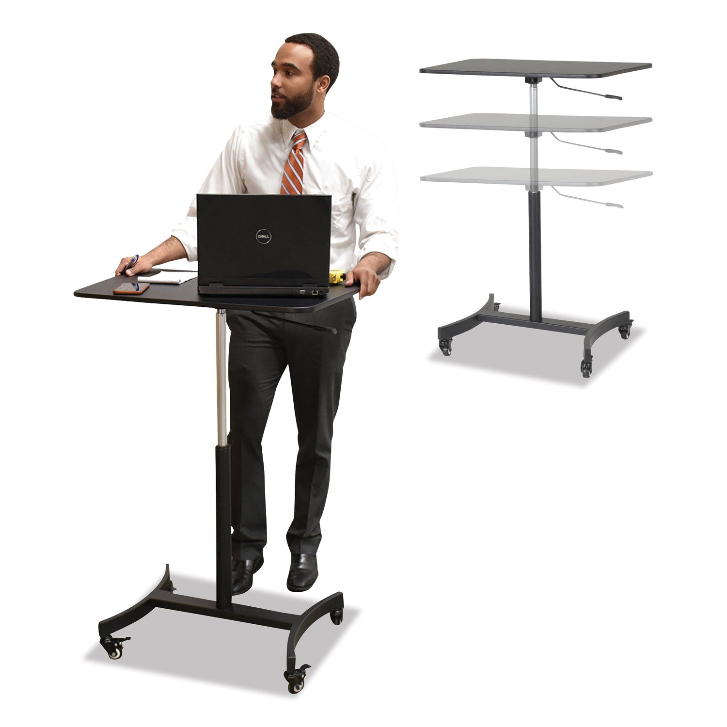 dc500-high-rise-collection-mobile-adjustable-standing-desk-3075-x-22-x-29-to-44-black_vctdc500 - 2