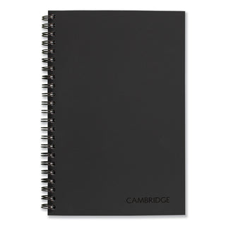 Wirebound Business Notebook, 1-Subject, Wide/Legal Rule, Black Linen Cover, (80) 8 x 5 Sheets